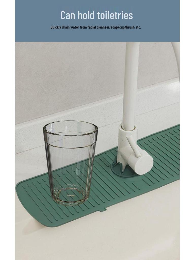 Силиконовый брызговик: Многофункциональный коврик для слива воды с крана и коврик для воды для умывальника