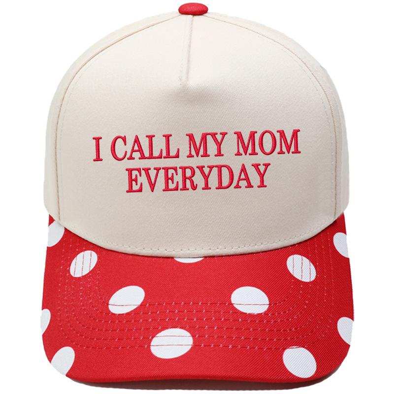 I CALL MY MOM EVERYDAY Fun embroidery color matching truck driver hat women's casual sunshade baseball cap