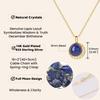 [KOAI] Lapis Lazuli Кулон-Луна, камень декабря, 14K Золото, Цепочка из Серебра 925, Женский