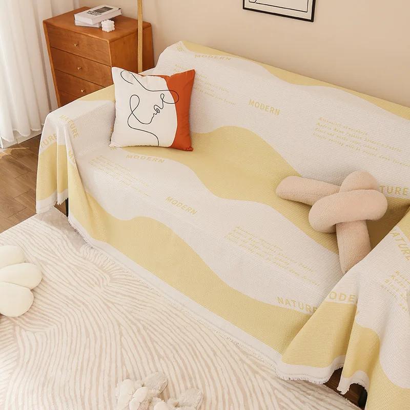 Полиэстер Хлопок Печатный Диван Полотенце Синель Диванные Одеяла Все Включено Чехол Ткань Четыре Сезона Диван Полотенце Анти Кошачьи Царапины