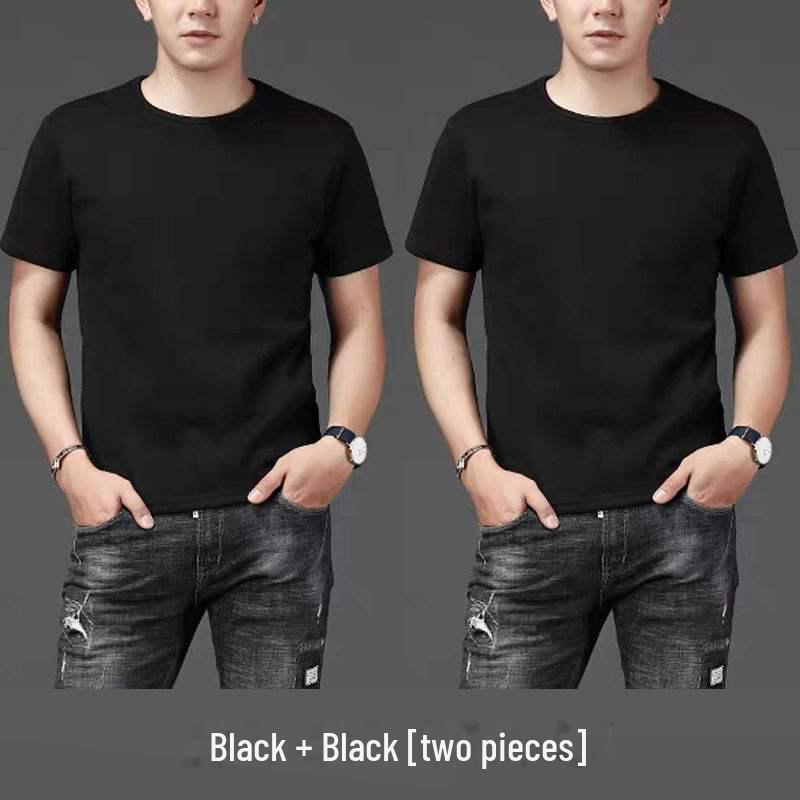 Мужская однотонная футболка для фитнеса - белая, с длинными и короткими рукавами