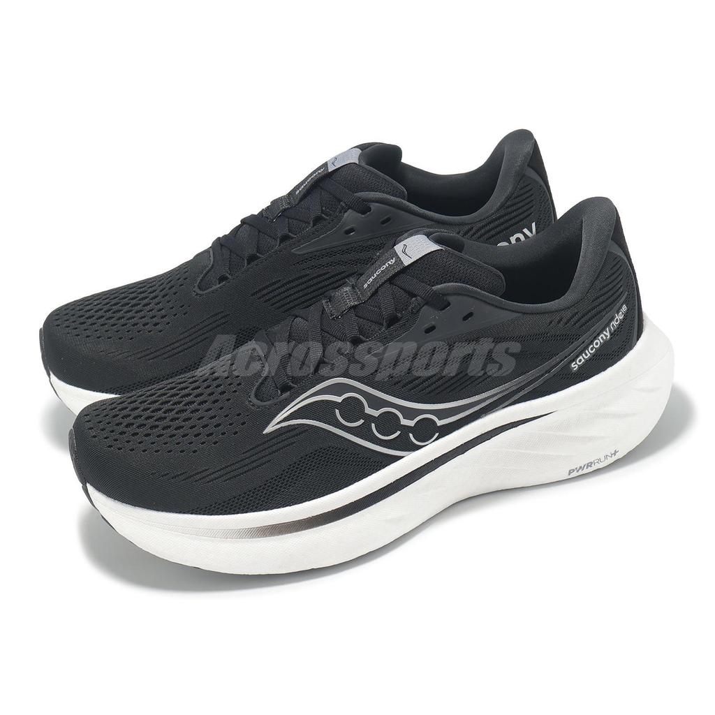 Saucony Ride 18 Black White Men Runner Road Running Jogging Shoes S21000100