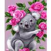 Рамка для рисования по номерам для начинающих, наборы для рисования животных Коала, акриловый набор по номерам, цветы для подарка своими руками, 40x50