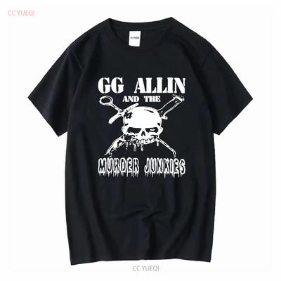 Футболка 80-х GG allin для фанатов Черная NB263 с длинным или коротким рукавом винтажная Вываренная уличная одежда Универсальная Стильная Повседневная Мягкая