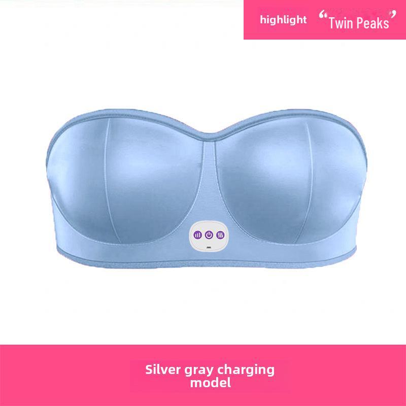 Сертифицированный CE беспроводной электрический массажер для груди с вибрацией и тепловой терапией