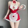 Sexy Cosplay Costume Soft Girl Underwear Hollow Out Uniform Seductive Flirting Hot French Maid War Gown Summer Dress Elegant Trendy Clothes
