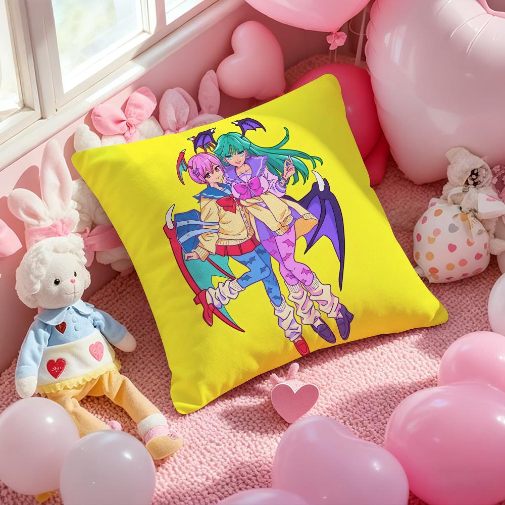 D-Darkstalkers M-Morrigan Игровой Чехол на Подушку с Рисунком Наволочка для Подушки на Диван в Гостиной и Декор Спальни