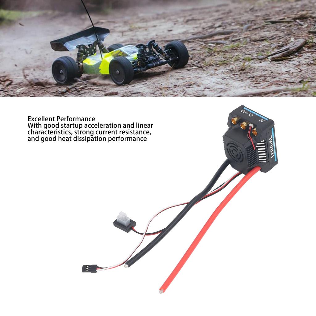 120A Brushless ESC High Power RC Electronic Speed Controller for 1/8 1/10 Model Car