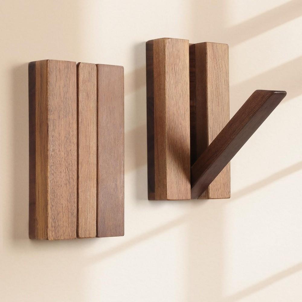 Handmade Piano Key Shaped Hooks Foldable Entry Wall Hooks Wall Mounted Coat Racks  Home Porch Door