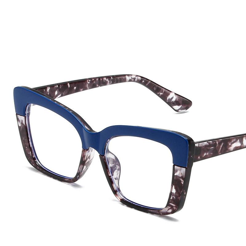 Non-polarized Sunglasses for Women Fashion Retro Cat-eye High-definition Fashionable Anti-blue Light Large Frame Casual Eyewear