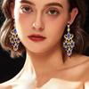 Роскошные серьги-подвески - Акцентное сердце с кисточкой, винтажные, для невесты, свадебные, элегантные серьги