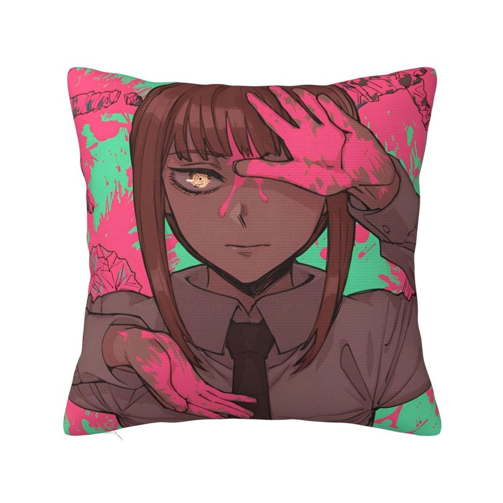 Anime Chainsaw Man Square Pillow Cases Cushion Cover Awesome Zippered Decor Throw Pillow Case Cover for Car