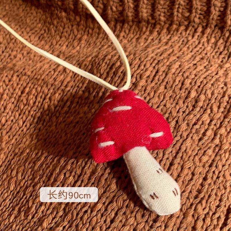 Хлопковый гусиный бант, вязаное шерстяное ожерелье, корейская милая простая цепочка для свитера, универсальное милое ожерелье для通勤