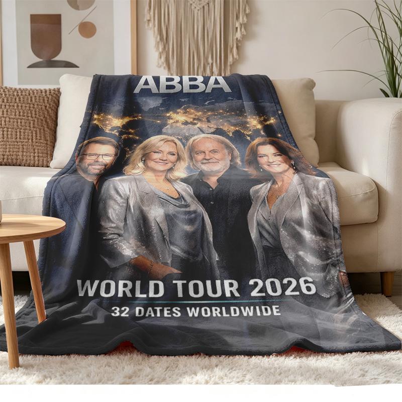ABBA Мягкий и удобный фланель Подходит для диванов гостиных наружного кемпинга путешествий, а также станет отличным подарком на годовщину