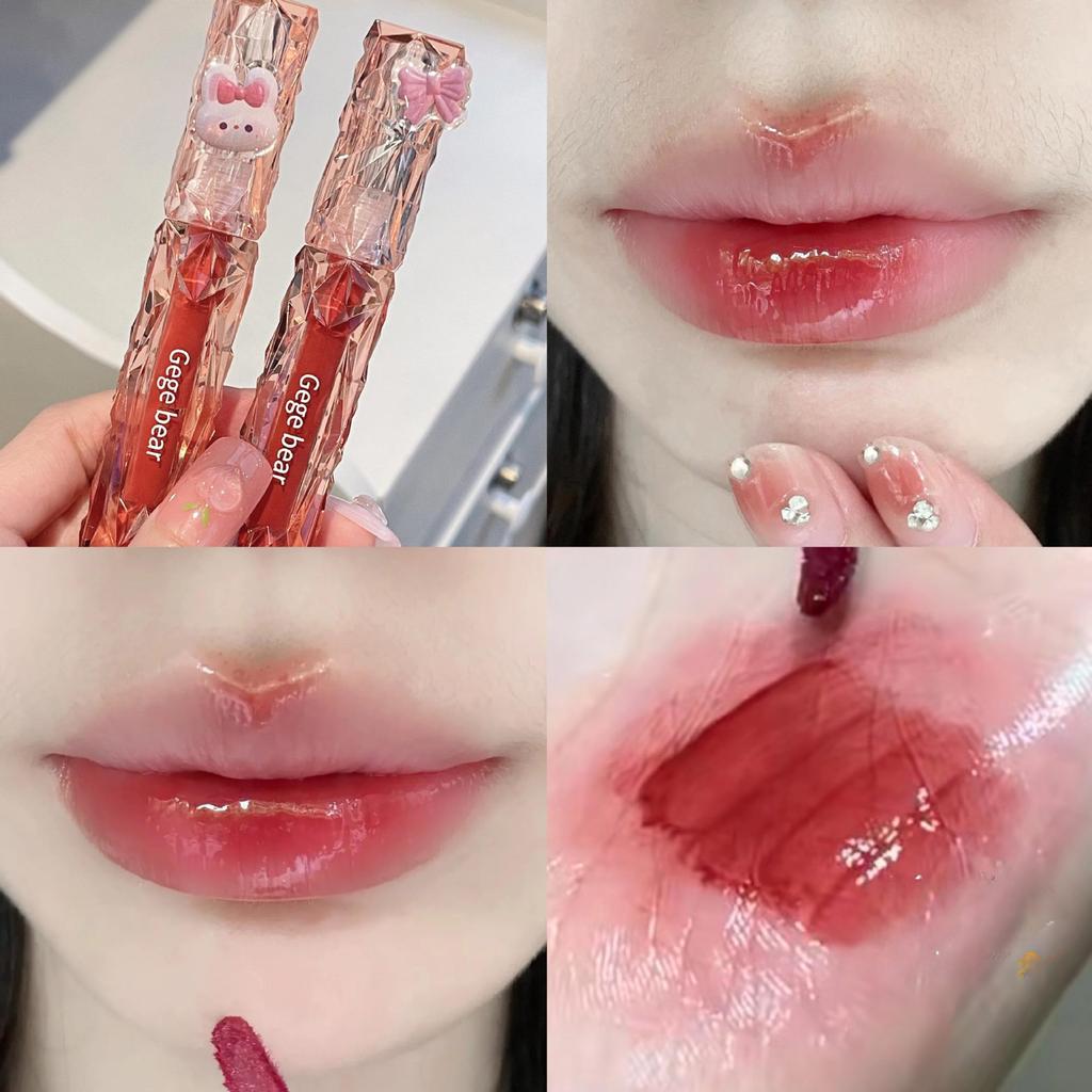 Crystal Diamond Mirror Shine Lip Gloss Long Lasting Moisturizing Water Shine Liquid Lipstick