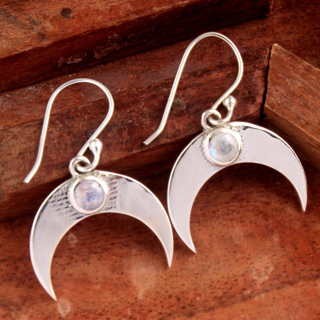 Лунный камень, июньский камень, лунные серьги, 100% серебро 925 пробы, женские ювелирные изделия ручной работы