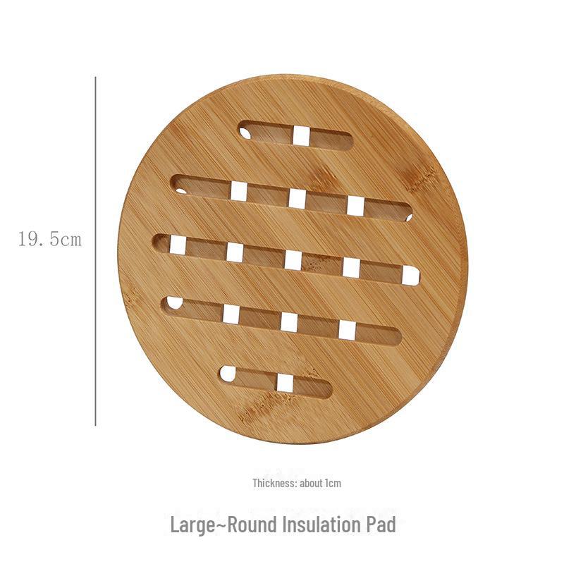 Thick Round Bamboo Placemats and Coasters - Heat-Resistant Table Mats