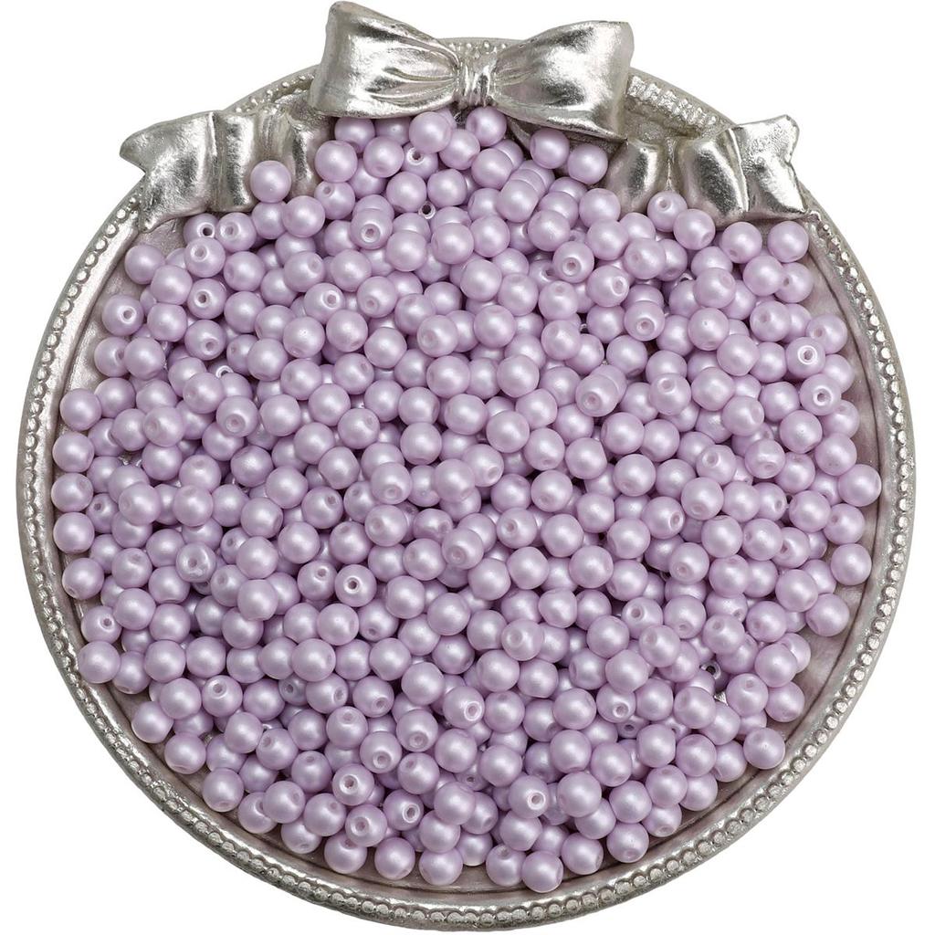 Разноцветные чешские стеклянные бусины для изготовления украшений - 100 круглых шт.