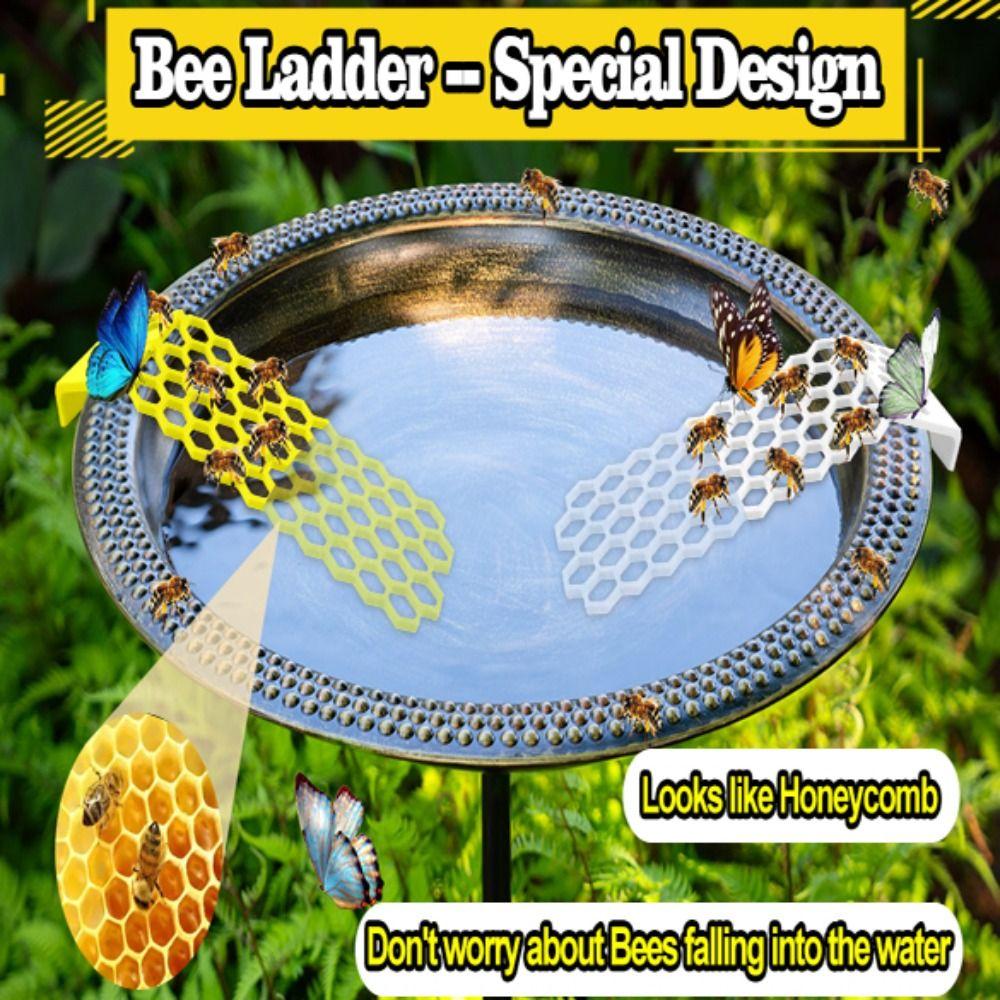 Thirsty Pollinators Bee Water Catcher Cups Yellow Floating Bee Island for Outdoor