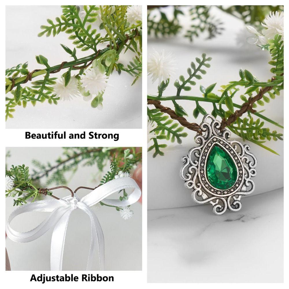 Косплей Фея Цветочная Корона Листьев Костюм на Хеллоуин Эльфийская Принцесса Тиара Лесная Цветочная Повязка На Голову