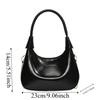 Large Capacity French Underarm Bag Solid Color Texture Handbag Classic PU Hobo Bag  Party