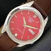 AUTOMATIC VINTAGE SEIKO 5 JAPAN 7009A MENS RED COLOR DIAL WATCH A701344-5 R206a-a701344