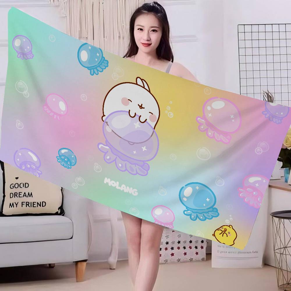 Character Molang Big Microfiber Beach Towels Quick Dry Towel Sand Beach Towels Pool Towel for Travel Swim Pool Yoga