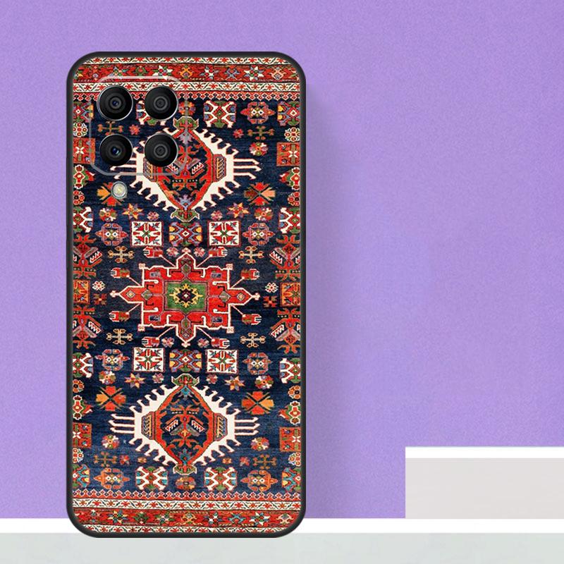 Persian Carpet Floral Pattern For Samsung Galaxy M12 M32 M52 M14 M34 M54 M21 M51 M31 M30s M20 M15 M55 M13 M33 M53 Case
