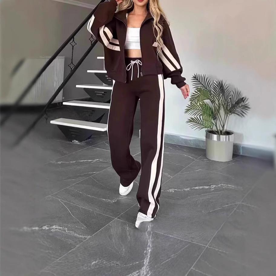 Весенне-осенний повседневный спортивный костюм женский комплект из двух предметов брюки куртка комплекты Y2k спортивный костюм длинные брюки повседневный наряд