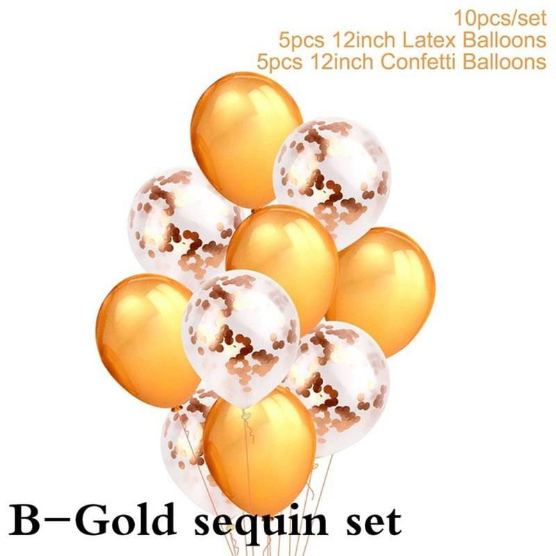 10/14/20 шт. праздничные шары с конфетти и пайетками розового золота, аксессуары, шары в форме сердца