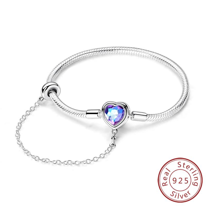Authentic Original Bracelet High Quality Fine Jewelry Bangle Copper Metal Charm Bead Component Bracelet High Quality Fine Jewelry 17-20CM Love Cross