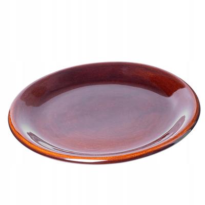 Тарелка обеденная мелкая 24 см Каменная керамика Коричневый