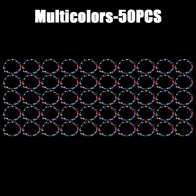 10/60 шт. Светящийся цветочный ободок Светодиодный цветочный венок Светящиеся цветочные венки Короны День рождения Свадьба Рождественское украшение 2024