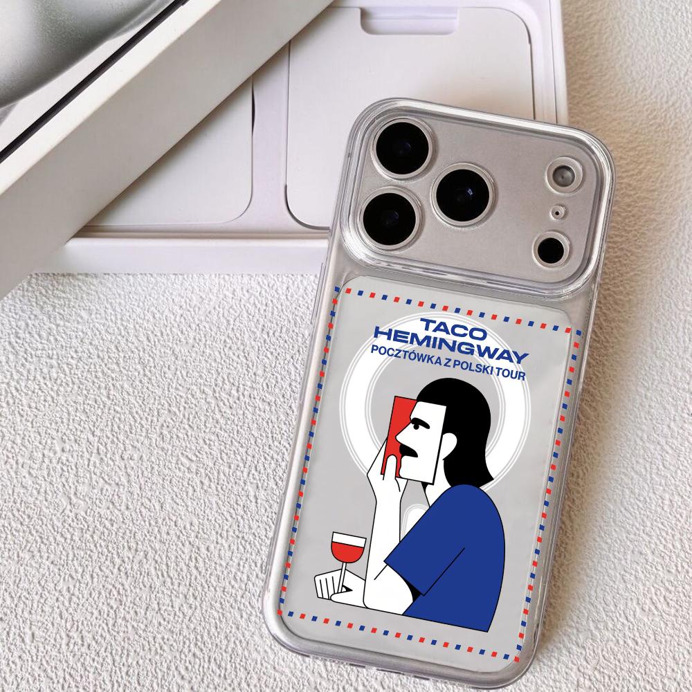 Чехол для телефона Singer T-Taco Hemingway для iPhone 17 16 15 14 13 12 Pro Max Plus с магнитным прозрачным чехлом Беспроводная зарядка