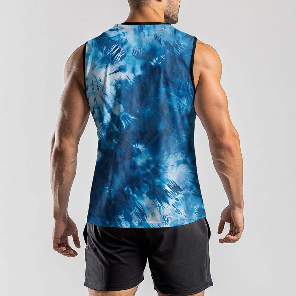 Мужская мода принтованный спортивный повседневный жилет без рукавов