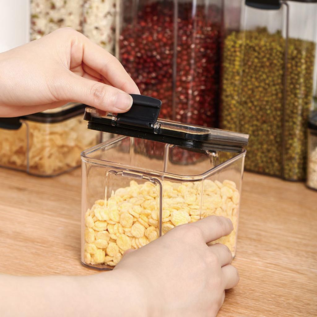 Moisture-proof Storage Container Lid Transparent Jar Stackable Sealed