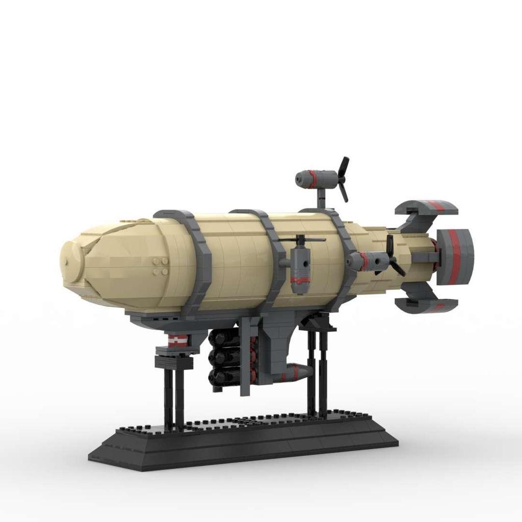Нетоксичный Moc Красная Угроза Дирижабль Киров Строительный Блок Игрушка Модель