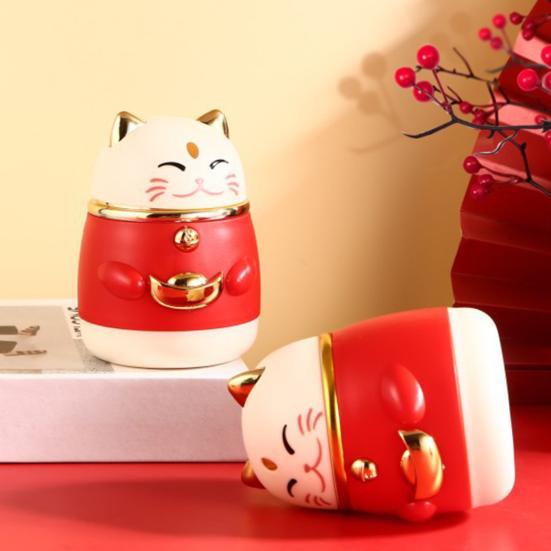 Коробка для зубочисток Lucky Cat Форма Pree Тип Автоматический всплывающий дом Гостиная Столовая Диспенсер для зубочисток Держатель для хранения зубочисток Контейнер