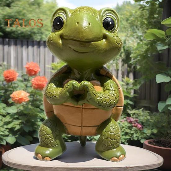Настольный орнамент Heart-to-Heart Черепаха Смоляный декор 3D Фигурка Черепахи Гостиная Спальня Садовое украшение