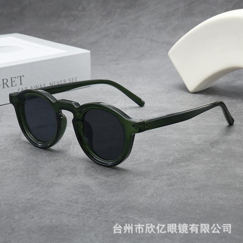 Винтажные круглые солнцезащитные очки с маленькой оправой для женщин и мужчин, роскошный брендовый дизайнерский популярный панк-стиль, хип-хоп солнцезащитные очки UV400