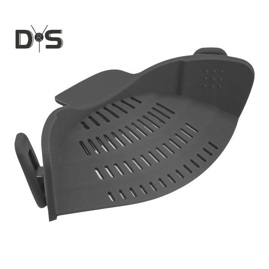 Силиконовый зажим на кастрюле, сито, защита от проливания, корзина для слива, универсальный пищевой дуршлаг для пасты, фруктов, овощей, кухни, ресторана, пикника