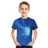 Fashionable children’s T-shirts | 3D digitally printed smoke-effect T-shirts | Casual lightweight short-sleeved round-neck breathable T-shirts