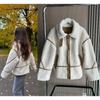 Shearling-like Coat Winter Arrivals Women's Fleece Reversible Long Sleeve Stand-up Collar Warm Jacket Coat