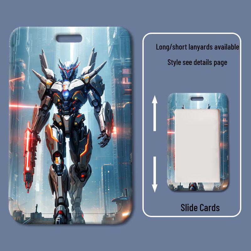 Пластиковый выдвижной держатель для ID-карты на тему Gundam для студентов