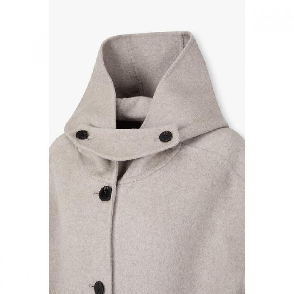 Studio Tomboy Hooded Wool Blend Half Coat 9176411981