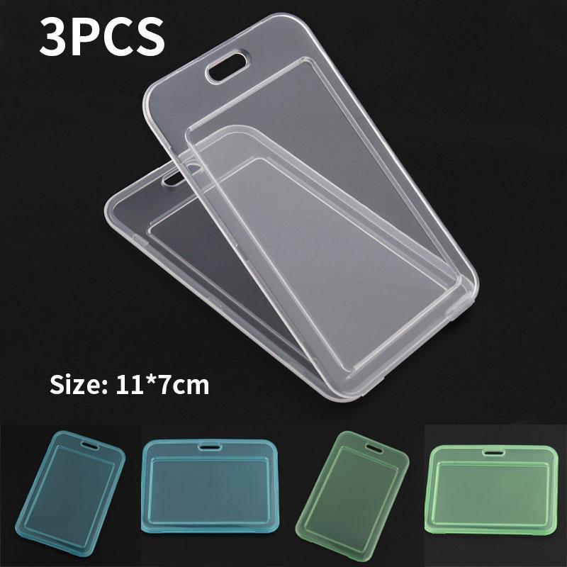 3 шт., прозрачная крышка для карт, для женщин и мужчин, студенческая автобусная карта, выдвижной держатель для бейджа, бизнес-кредитные карты, банковская ID-карта-50