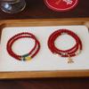 4mm Agate Beaded Multi-Turn Bracelet Fashion Women Daily Jewelry Lucky Gift