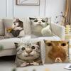 Милый смешной мем с котом абстрактная наволочка на подушку с котенком мягкая наволочка для дивана гостиной домашнего офиса декор защитные чехлы