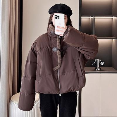 Пуховая одежда женская дизайнерская с пэчворком зимняя теплая модная нишевая куртка новая хлопковая одежда тренд