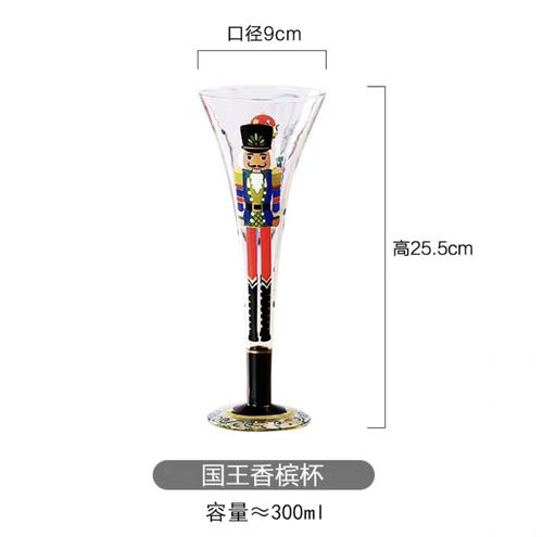 Nordic Lead Free Glass Cup, Creative Hand Painted Cocktail Glass, Champagne Glass, Hotel Bar, Household Drinking Glasses